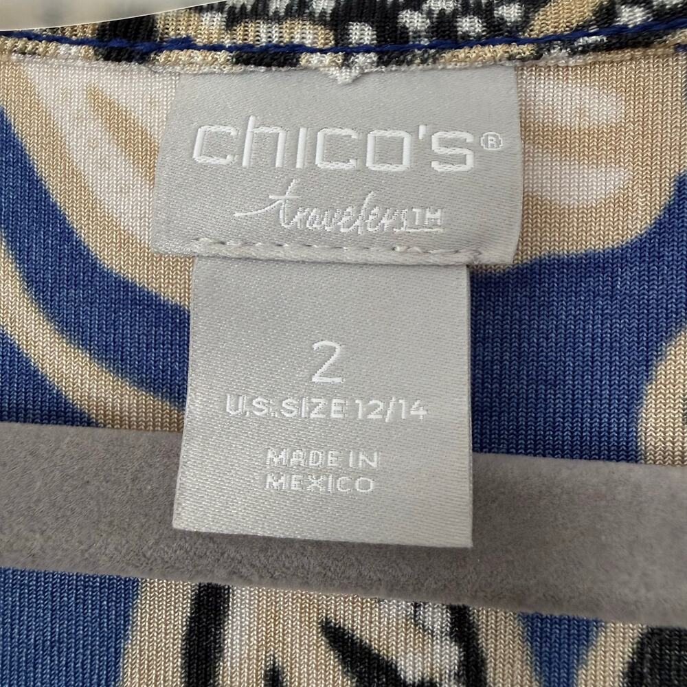 Chico's Travelers Women's Floral Slinky with Pockets Maxi Dress Size 2 US. Large - Picture 7 of 16